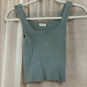 Blue Ribbed Tank Top John galt